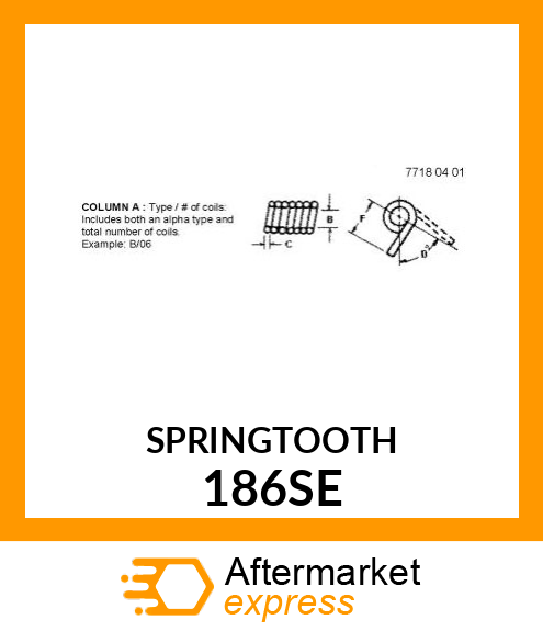 TOOTH, QUICK DETACHABLE 186SE