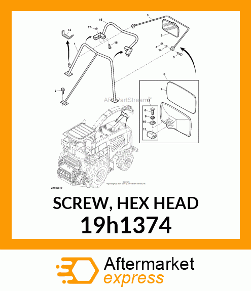 SCREW, HEX HEAD 19h1374