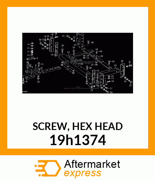 SCREW, HEX HEAD 19h1374