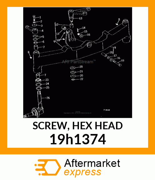 SCREW, HEX HEAD 19h1374