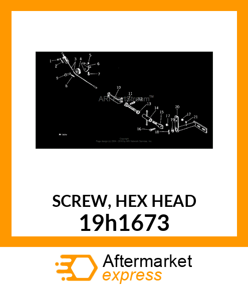 SCREW, HEX HEAD 19h1673