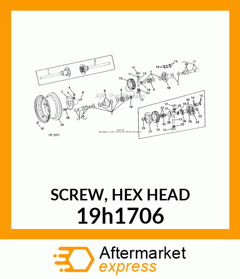 SCREW, HEX HEAD 19h1706