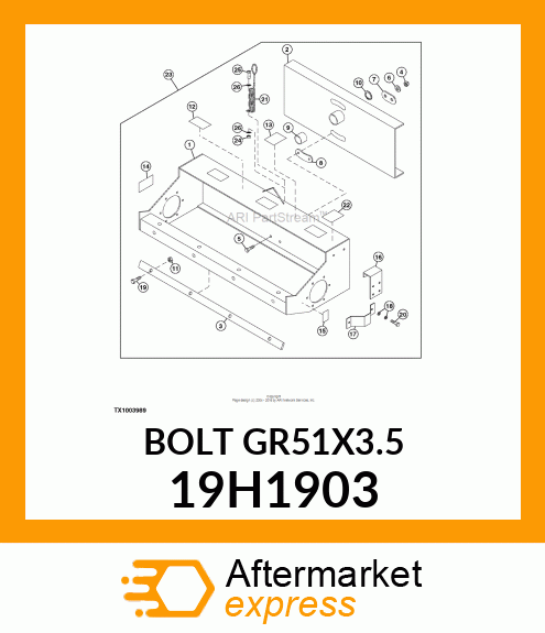 SCREW, HEX HEAD 19H1903