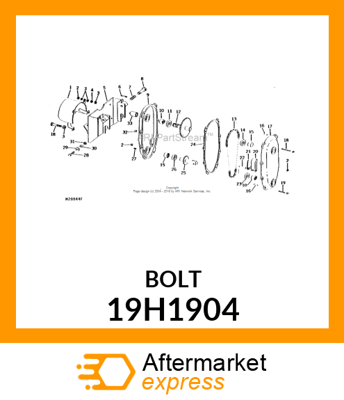 SCREW, HEX HEAD 19H1904