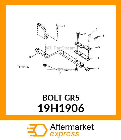 SCREW, HEX HEAD 19H1906