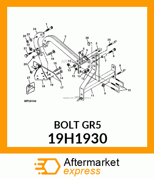 SCREW, HEX HEAD 19H1930