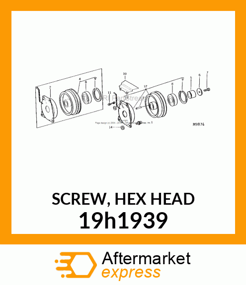 SCREW, HEX HEAD 19h1939