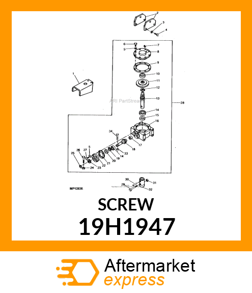 SCREW, HEX HEAD 19H1947