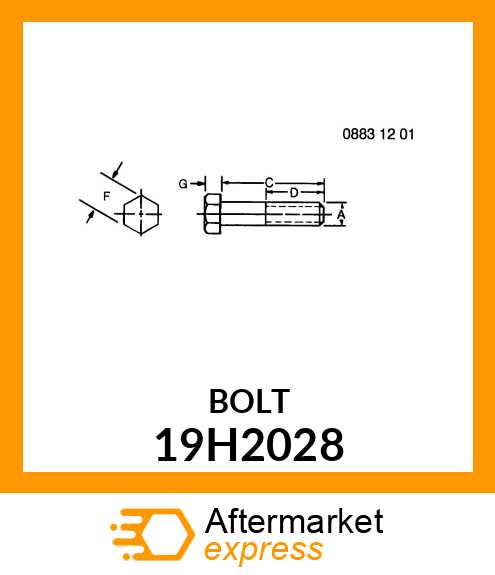 SCREW, HEX HEAD 19H2028