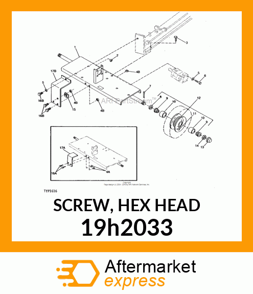 SCREW, HEX HEAD 19h2033