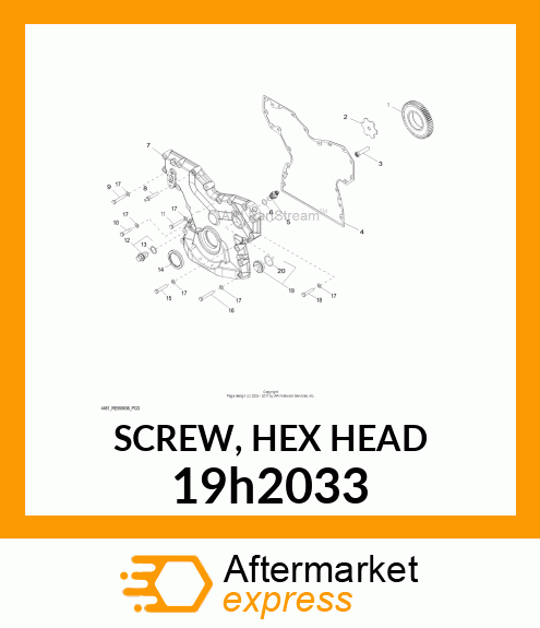 SCREW, HEX HEAD 19h2033