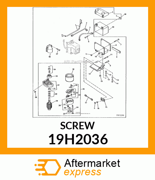 SCREW, HEX HEAD 19H2036