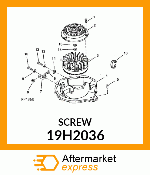 SCREW, HEX HEAD 19H2036