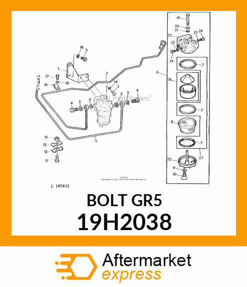 SCREW, HEX HEAD 19H2038