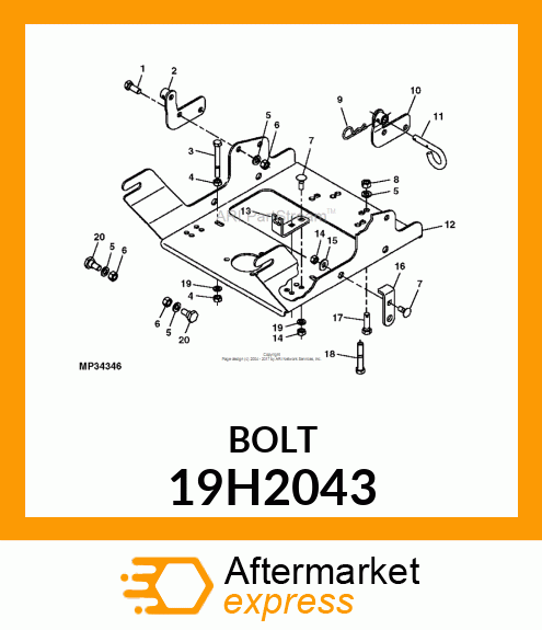 SCREW, HEX HEAD 19H2043