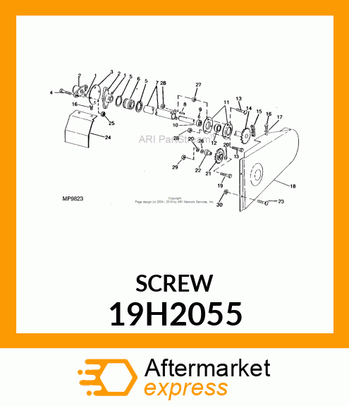 SCREW, HEX HEAD 19H2055