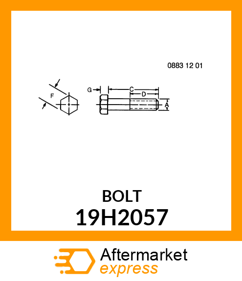 SCREW, HEX HEAD 19H2057