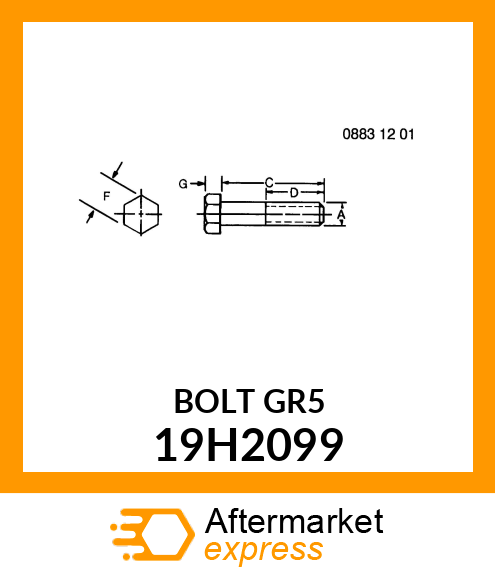 SCREW, HEX HEAD 19H2099