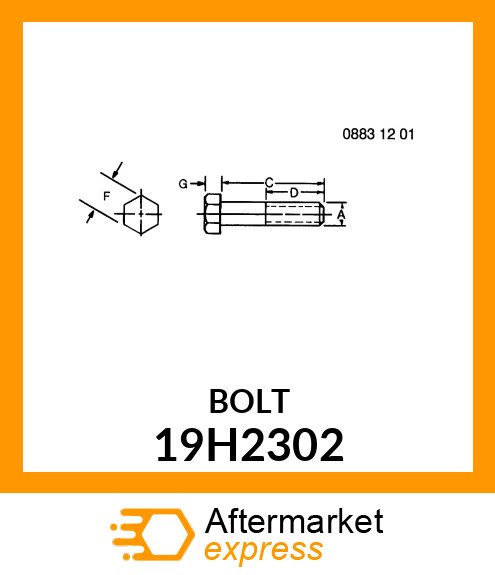 SCREW, HEX HEAD 19H2302