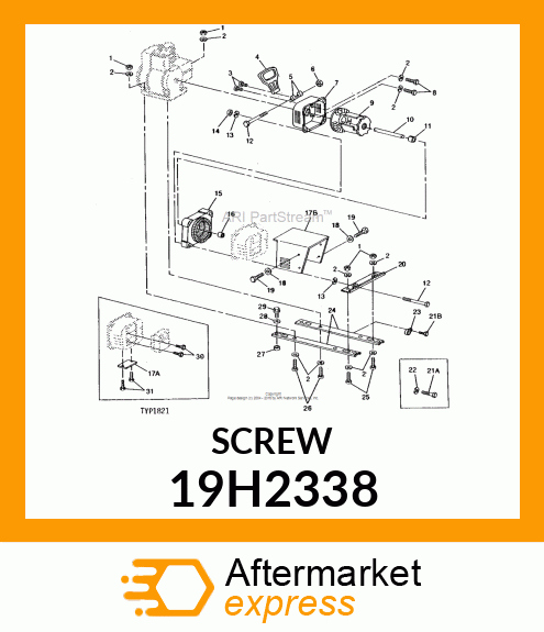 SCREW, HEX HEAD 19H2338