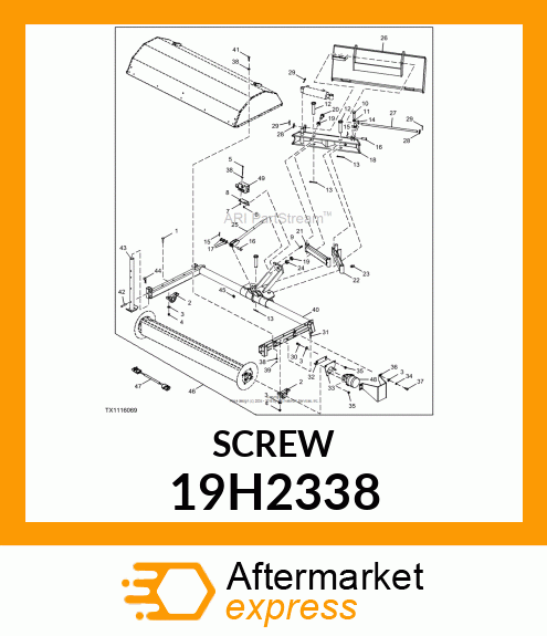 SCREW, HEX HEAD 19H2338