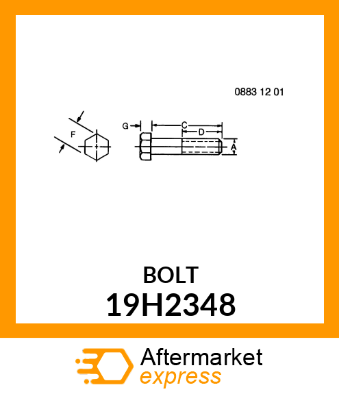 SCREW, HEX HEAD 19H2348