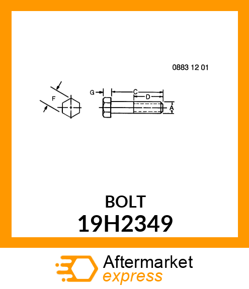 SCREW, HEX HEAD 19H2349