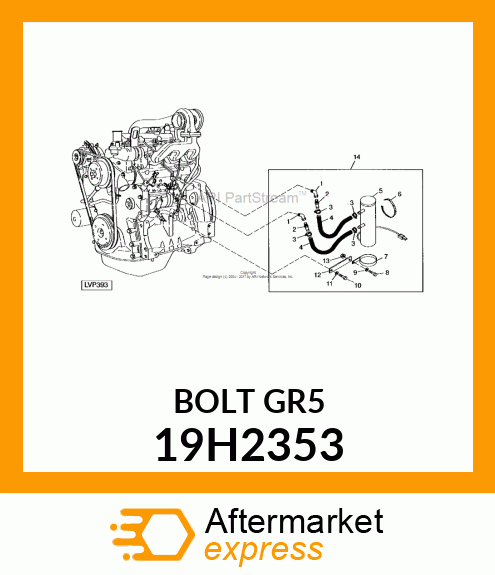 SCREW, HEX HEAD 19H2353