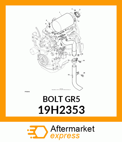 SCREW, HEX HEAD 19H2353