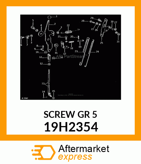 SCREW, HEX HEAD 19H2354