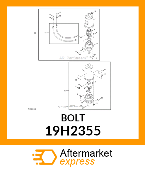 SCREW, HEX HEAD 19H2355