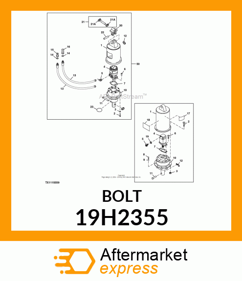 SCREW, HEX HEAD 19H2355