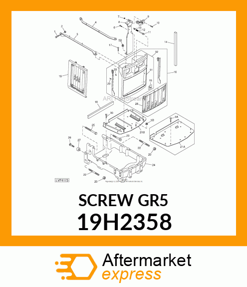 SCREW, HEX HEAD 19H2358