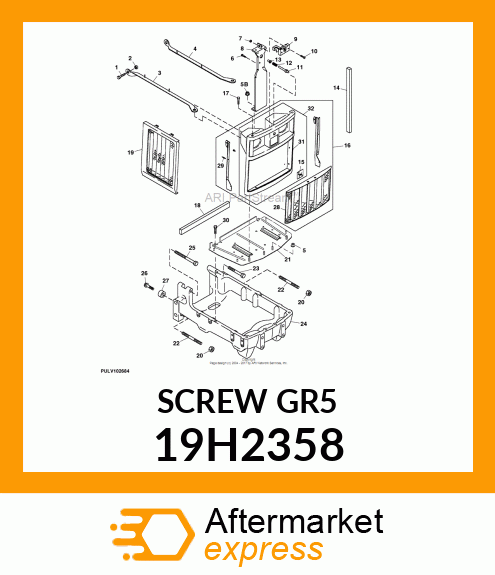 SCREW, HEX HEAD 19H2358