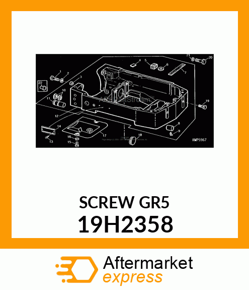 SCREW, HEX HEAD 19H2358