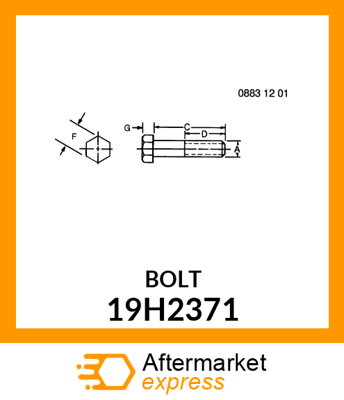 SCREW, HEX HEAD 19H2371