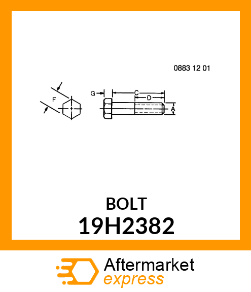 SCREW, HEX HEAD 19H2382