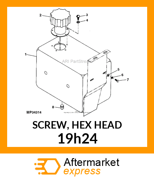 SCREW, HEX HEAD 19h24