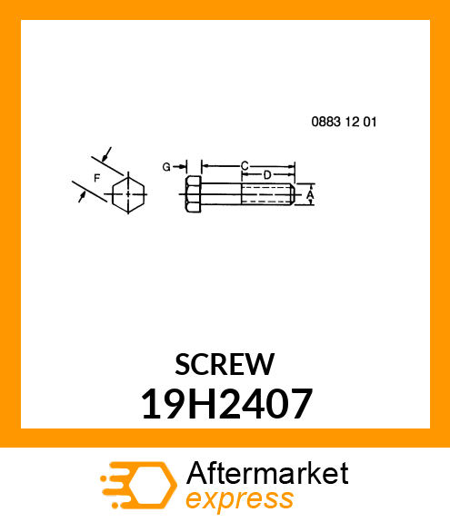 SCREW, HEX HEAD 19H2407