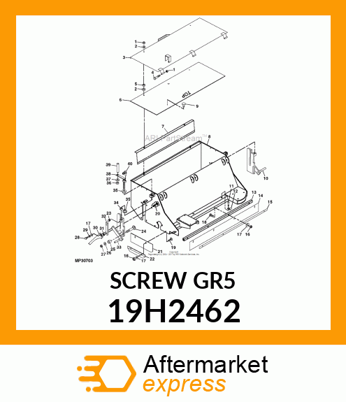 SCREW, HEX HEAD 19H2462