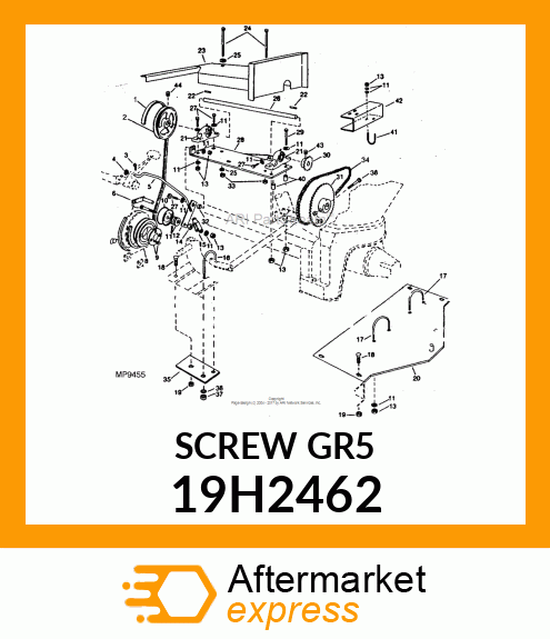 SCREW, HEX HEAD 19H2462