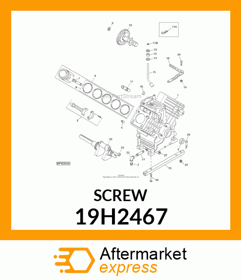 SCREW, HEX HEAD 19H2467