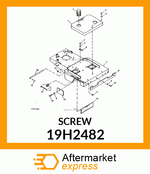 SCREW, HEX HEAD 19H2482