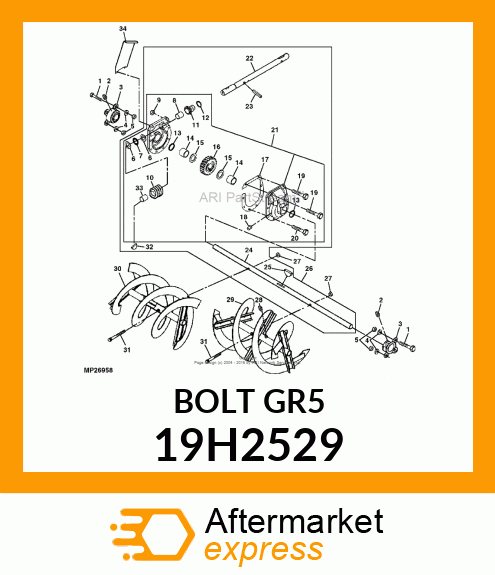 SCREW, HEX HEAD 19H2529