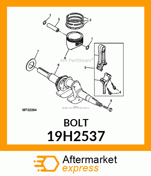 SCREW, HEX HEAD 19H2537