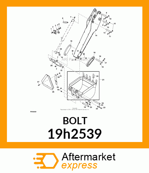 SCREW, HEX HEAD 19h2539