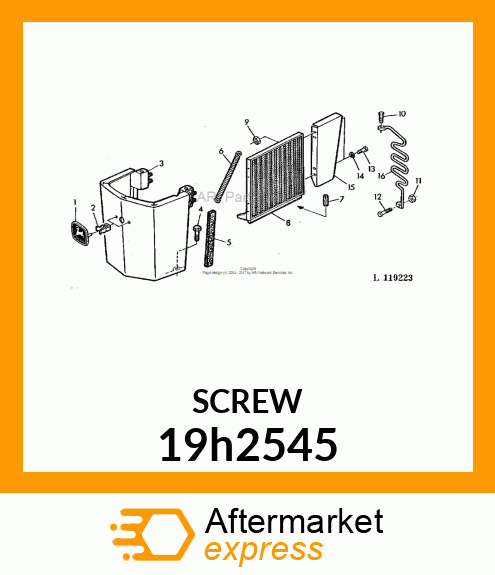 SCREW, HEX HEAD 19h2545