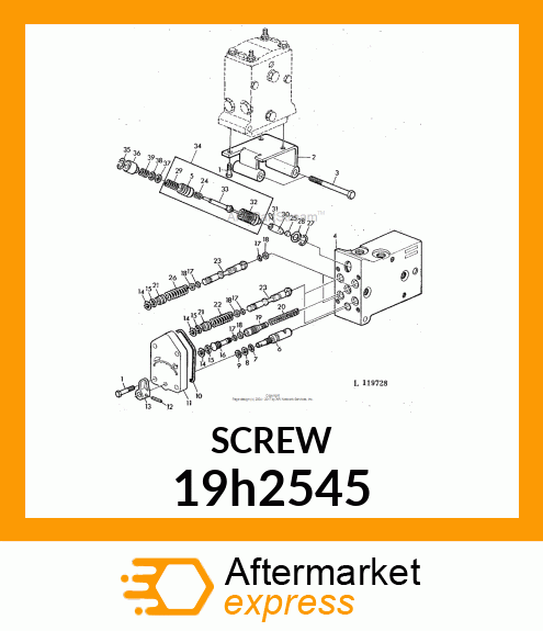 SCREW, HEX HEAD 19h2545