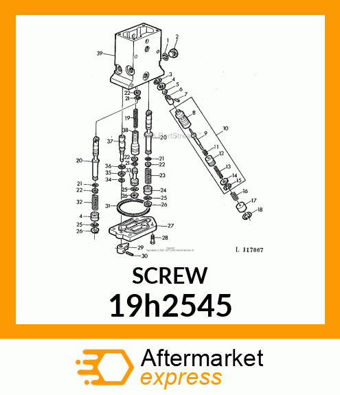 SCREW, HEX HEAD 19h2545