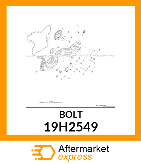 SCREW, HEX HEAD 19H2549